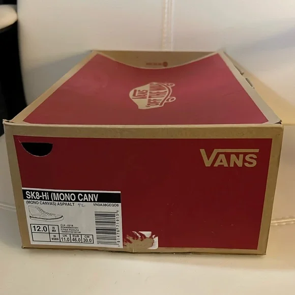 Van’s Men’s SK8-Hi (Mono Canvas) Size 12 Asphalt - Picture 3 of 5